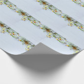 イースターさくらんぼプラム：黄色の卵。 ラッピングペーパー (角)