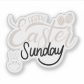 イースターすごいデーのかわいいステッカー シール (正面)