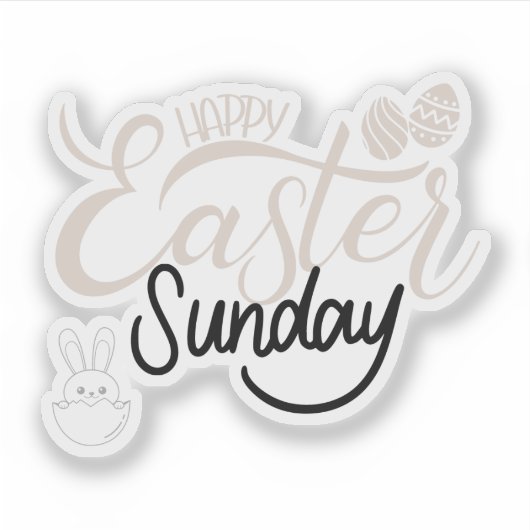 イースターすごいデーのかわいいステッカー シール (正面)