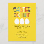 イースターたまご探し招待状（黄色） 招待状 (正面)