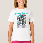 イースターだね Bruh、ダビングするイースターバニー Tシャツ (正面)