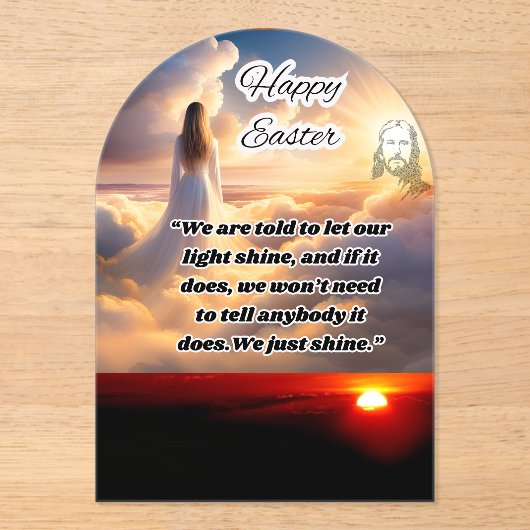 イースターでの挨拶 アクリル招待状 (正面)