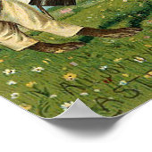 イースターでウサギが女性を求愛 ポスター (角)