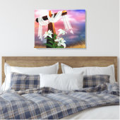 イースターとパームの日曜日の十字とシーン キャンバスプリント (インサイチュ (寝室))