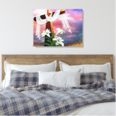 イースターとパームの日曜日の十字とシーン キャンバスプリント (インサイチュ (寝室))