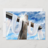 イースターとパームの日曜日の十字とシーン シーズンカード (正面)