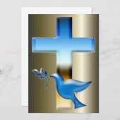 イースターとパームの日曜日の十字とシーン シーズンカード (正面/裏面)