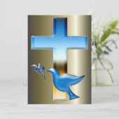 イースターとパームの日曜日の十字とシーン シーズンカード (スタンド正面)