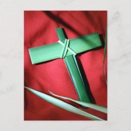 イースターとパームの日曜日の十字とシーン シーズンポストカード