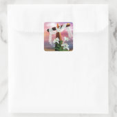 イースターとパームの日曜日の十字とシーン スクエアシール (バッグ)