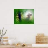 イースターとパームの日曜日の十字とシーン ポスター (キッチン)