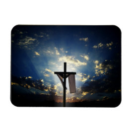 イースターとパームの日曜日の十字とシーン マグネット