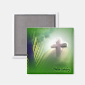 イースターとパームの日曜日の十字とシーン マグネット (正面/裏面)