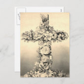 イースターとパームサンデーフローラクロス シーズンポストカード (正面/裏面)