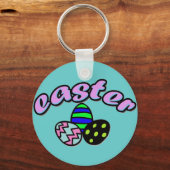 イースターと染め卵 –  キーホルダー (正面)