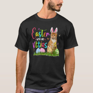 イースターと私の猫ちゃんかわいいバニー猫ちゃんイースター Tシャツ