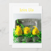 イースターに参加する美しい言い方**** 招待状 (正面/裏面)