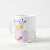 イースターに向けて準備が整った卵とバニー コーヒーマグカップ (正面左)