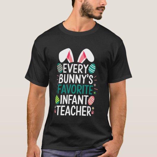 イースターに幸せを！赤ちゃんの先生が大好きなウサギたち Tシャツ (正面)