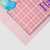 イースターのうさぎとひよこや卵、花のかわいいピンクのデザイン 薄葉紙 (詳細)