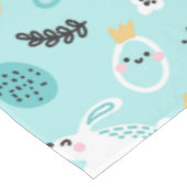 イースターのうさぎのかわいいデザイン　かわいいうさぎと卵 テーブルクロス (アングル)