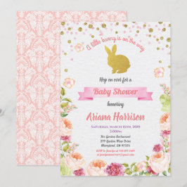 イースターのうさぎベイビーシャワーの招待状 招待状