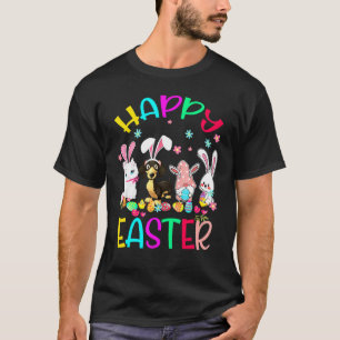 イースターのうさぎ+猫+ダックスフンド+ノームのマッチングK Tシャツ