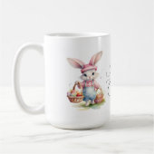 イースターのうさぎ 陶器マグカップ コーヒーマグカップ (左)