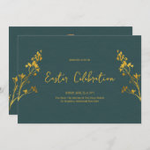 イースターのお祝い、ブランチ、伝統的なカトリック 招待状 (正面/裏面)