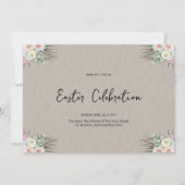 イースターのお祝い、ブランチ、伝統的なカトリック 招待状 (正面)
