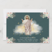 イースターのお祝い、ブランチ、伝統的なカトリック 招待状 (裏面)