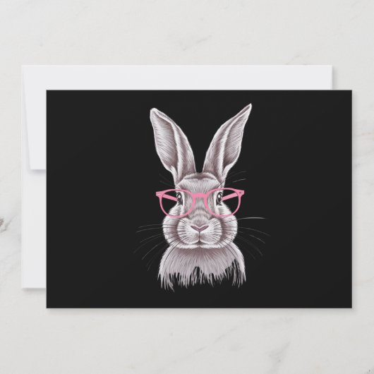 イースターのかわいいウサギ家族へのギフト シーズンカード (正面)