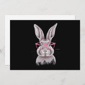 イースターのかわいいウサギ家族へのギフト シーズンカード (正面/裏面)