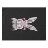 イースターのかわいいウサギ家族へのギフト テーブルクロス (正面(横))