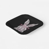 イースターのかわいいウサギ家族へのギフト ペーパープレート (傾斜あり)