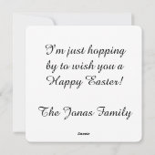 イースターのかわいいウサギ シーズンカード (裏面)