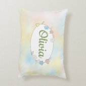 イースターのかわいいバニーと卵 アクセントクッション (裏面(縦))