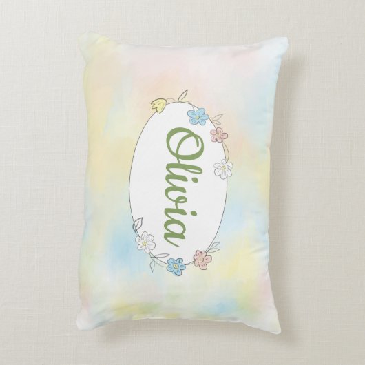 イースターのかわいいバニーと卵 アクセントクッション (裏面(縦))