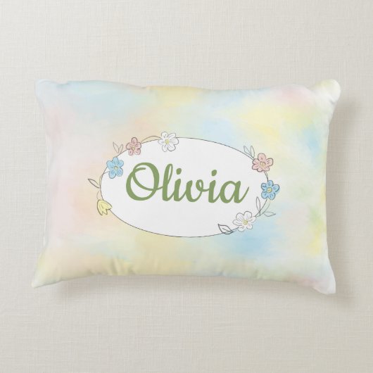 イースターのかわいいバニーと卵 アクセントクッション (裏面)