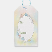 イースターのかわいいバニーと卵 ギフトタグ (裏面)