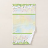 イースターのかわいいバニーと卵 バスタオルセット (ハンドタオル)