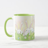 イースターのかわいいバニーと卵 マグカップ (左)