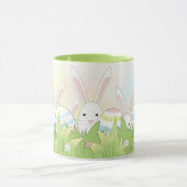 イースターのかわいいバニーと卵 マグカップ (中央)
