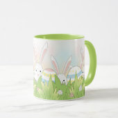イースターのかわいいバニーと卵 マグカップ (正面右)