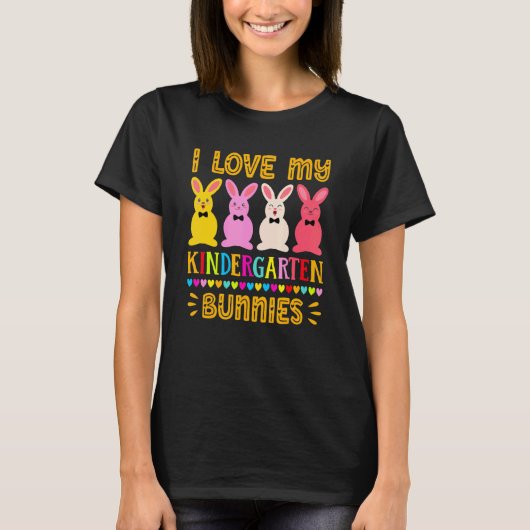 イースターのこども園のうさぎの先生大好き Tシャツ (正面)