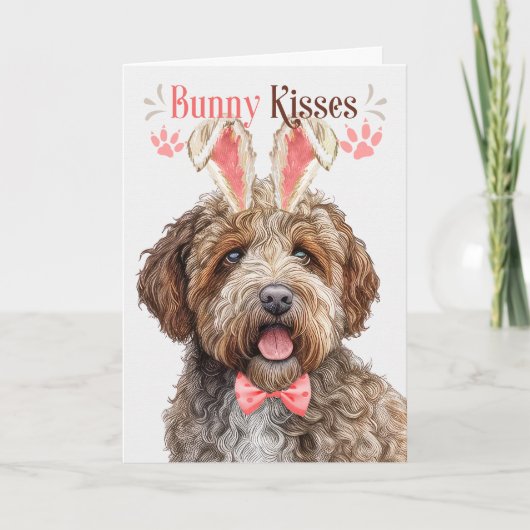 イースターのためのラゴットロマグノロ犬バニー耳 シーズンカード (正面)