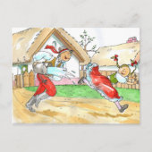 イースターのためのヴィンテージのハンガリーの郵便はがき シーズンポストカード (正面)