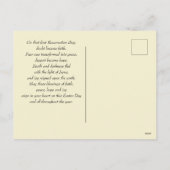 イースターのための光の中の空の墓でイエス シーズンポストカード (裏面)