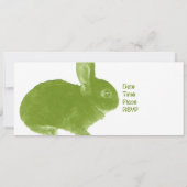 イースターのための熱い十字のバニー 招待状 (裏面)