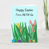 イースターのウサギおよびひよこ シーズンカード (正面)